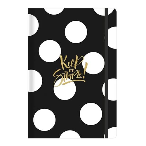 Jegyzetfüzet, A5, vonalas, sima, pontrácsos, 96 lap, keményfedeles, SHKOLYARYK "find Inspirations", vegyes minta