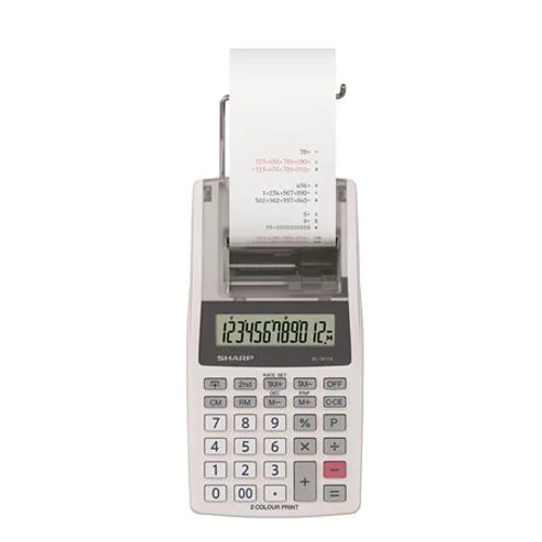 Számológép, szalagos, 12 számjegy, 2 színű nyomtató, SHARP "EL-1611V"