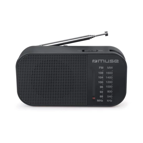 Rádió, hordozható, MUSE, "M-025R", fekete