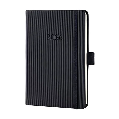 Naptár, A6, heti, 2026, kemény borító, SIGEL "Conceptum", fekete