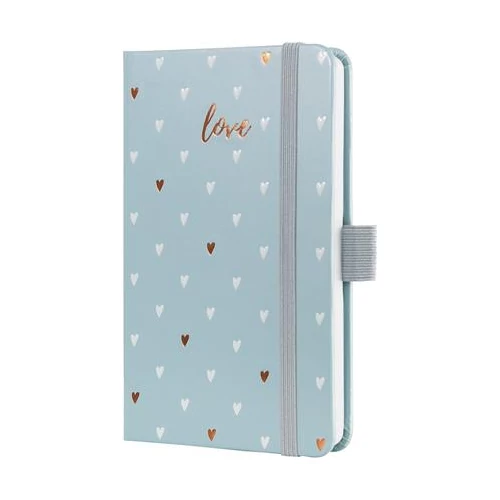 Naptár, A6, heti, 2026, kemény borító, SIGEL "Jolie", Grey love