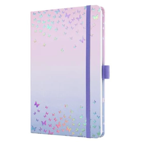 Naptár, A5, heti, 2026, kemény borító, SIGEL "Jolie", Butterfly Confetti Candy