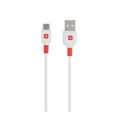 Töltőkábel, USB-A/USB-C, 1,2m, SKROSS, fehér