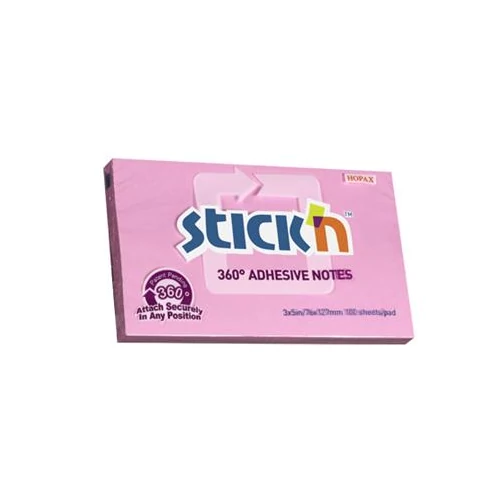 Öntapadó jegyzettömb STICK`N 76x127mm 360°-ban tapadó lila 100 lap