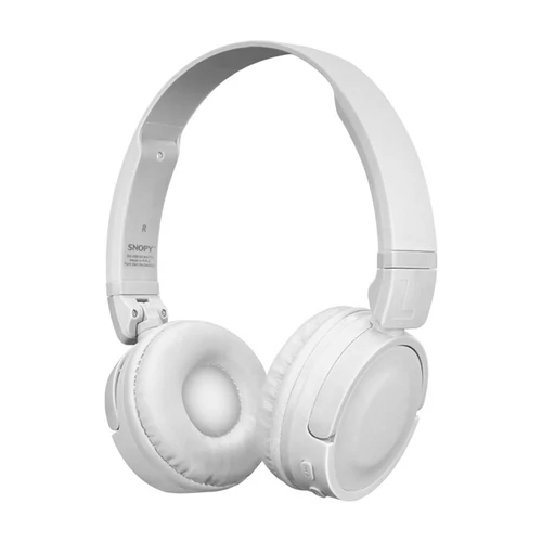 Snopy Fejhallgató Vezeték Nélküli - SN-XBK33 BATTY (Bluetooth/AUX/TF Card, hang.szab., mikrofon, fehér)