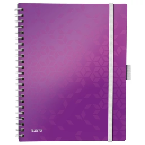 Leitz WOW Active spirálfüzet A4 kockás lila
