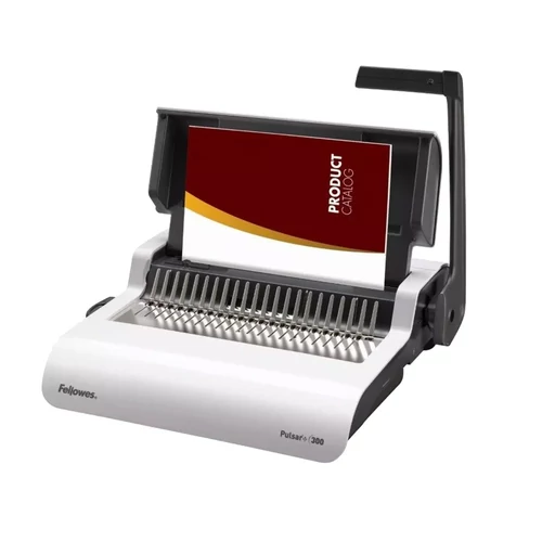 Spirálozógép, műanyag spirálkötéshez, manuális, 300 lap, FELLOWES "Pulsar+"