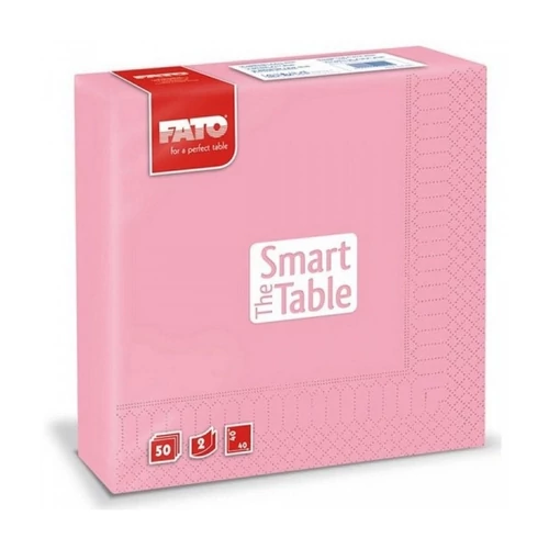 Szalvéta 2 rétegű 33x33 cm 50 lap/cs Fato Smart Table rózsaszín