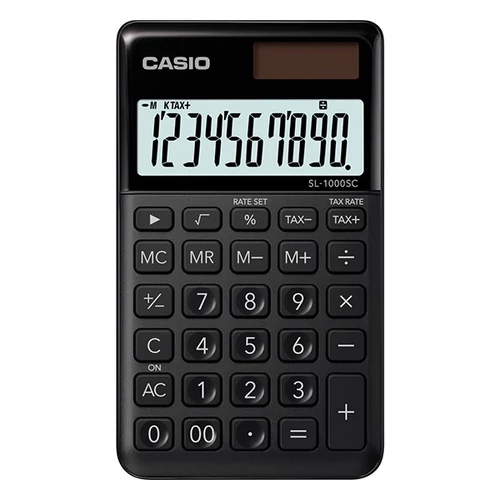Zsebszámológép 10 digit Casio SL 1000 fekete