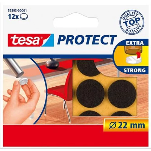 Filckorong, karcolásgátló, 22mm, TESA "Protect", barna, 12db/cs