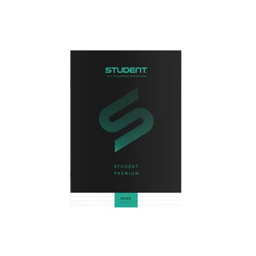 Füzet, tűzött, A4, vonalas, 32 lap, ICO "Student Premium", fekete