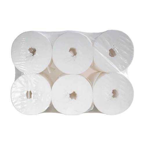 Toalettpapír 2 rétegű közületi átmérő: 19 cm 100 % cell laponkénti adagolású 12 tekercs/karton hófehér