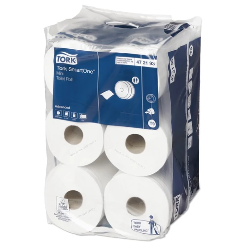 Toalettpapír, T9 rendszer, 12tek/cs, 2rétegű, 14,9cm átmérő, TORK " SmartOne® Mini", fehér
