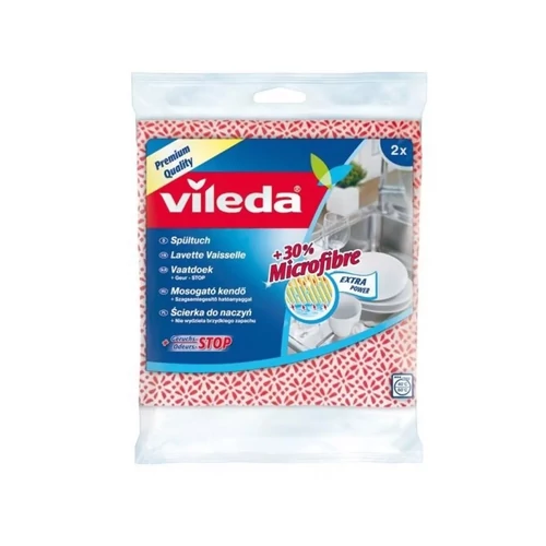 Mosogatókendő, 30% mikroszállal, 2 db, VILEDA