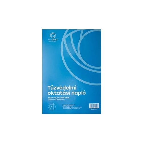 Tűzvédelmi okt napló 24lapos A4, álló B.VALL.350 Bluering®