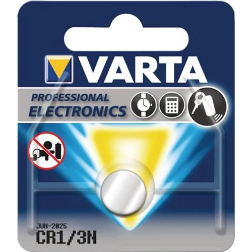 Gombelem, 3V, CR1/3N BL1, 1 db, lítium, VARTA "Professional"