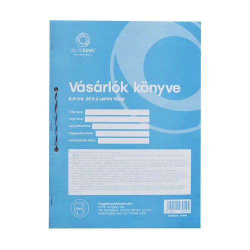 Vásárlók könyve A4, álló 25x2lapos B.11-1/V/UJ