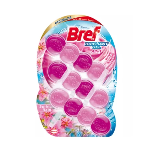 WC illatosító gél 3x42 g. Brillant Blokk Bref Spring Rain