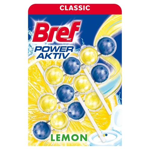 WC illatosító golyós 3 x 50 g. Bref Power Aktiv Juicy Lemon
