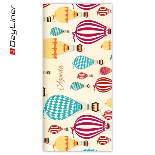 Zsebnaptár Colors fekvő heti, fehér lapokkal Balloons Dayliner 2026.