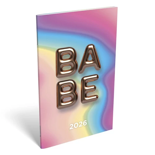 Zsebnaptár LIZZY CARD A/6 heti papírborítós Babe 2026.