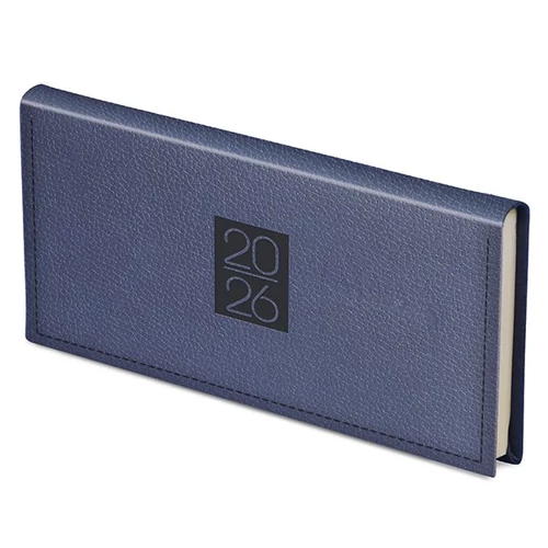 Zsebnaptár Bolero fekvő, krémszínű lapokkal (kék) Realsystem 2024