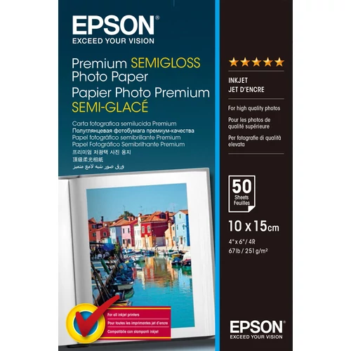 Epson 10x15 Félfényes Fotópapír 50Lap 251g