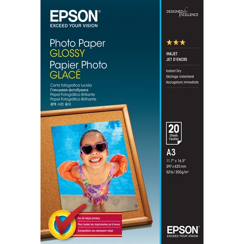 Epson A/3 Fényes Fotópapír 20Lap 200g