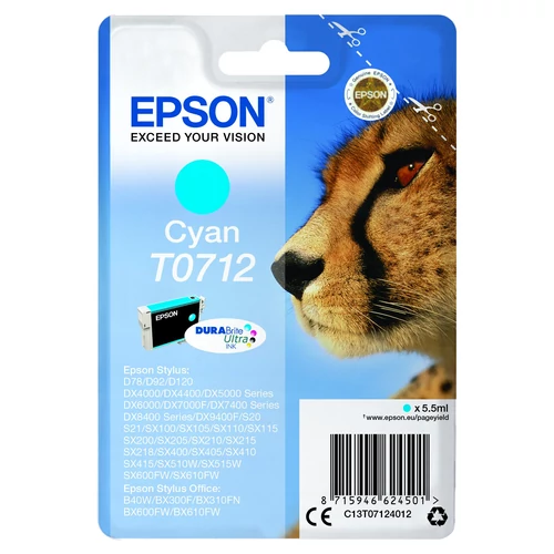 Epson T0712 cyan tintapatron 5,5ml (eredeti)