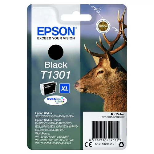 Epson T1301 XL fekete tintapatron 25,4ml (eredeti)