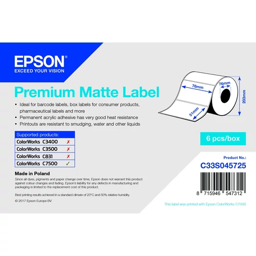 Epson 76mm x 51mm matt 2310 címke