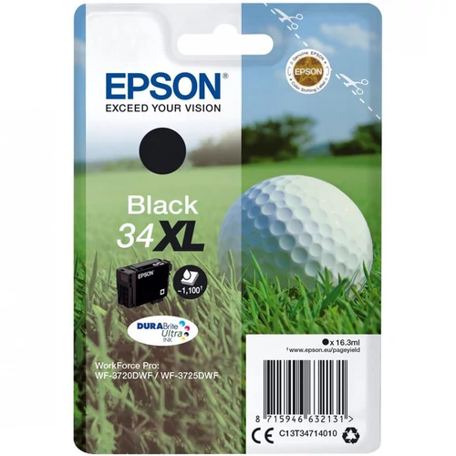 Epson C13T34714010 T3471 34XL fekete tintapatron 16,3ml (eredeti)