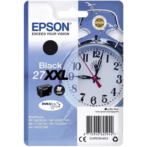 Epson C13T27914012 T2791 27XXL fekete tintapatron 34,1ml (eredeti)