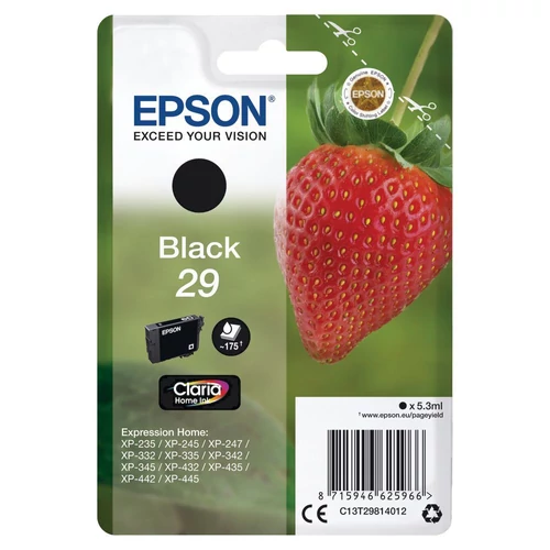 Epson C13T29814012 T2981 No.29 fekete tintapatron (eredeti)