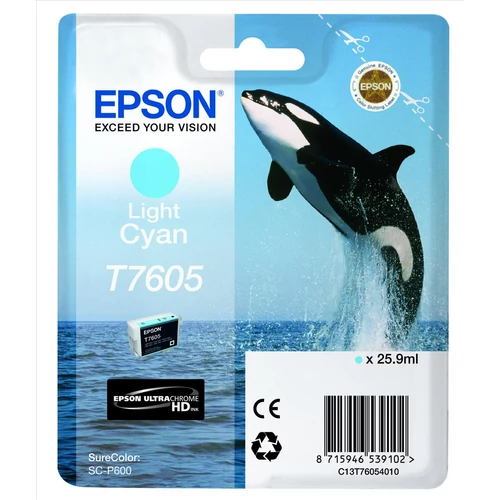 Epson C13T76054010 T7605 Light cián tintapatron 26ml (eredeti)