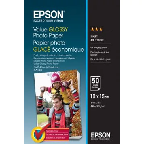 Epson Value 183g 10x15cm 100db Fényes Fotópapír