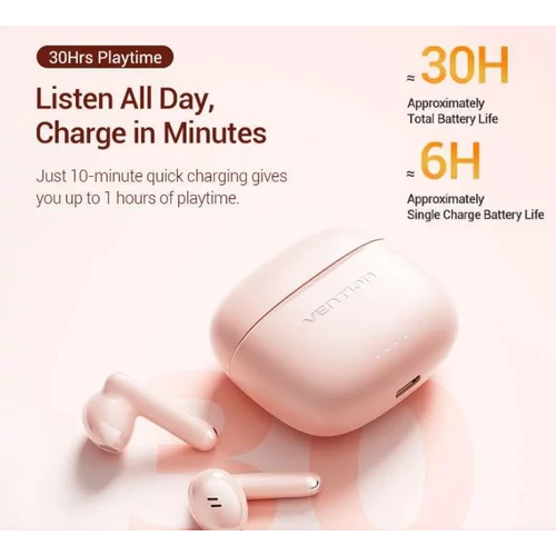 FÜLHALLGATÓ E03 (Elf earbuds,pink), Vention
