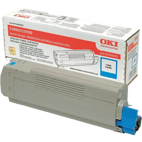 Oki C5800,5900 cyan toner 5K No. 43324423 (eredeti)